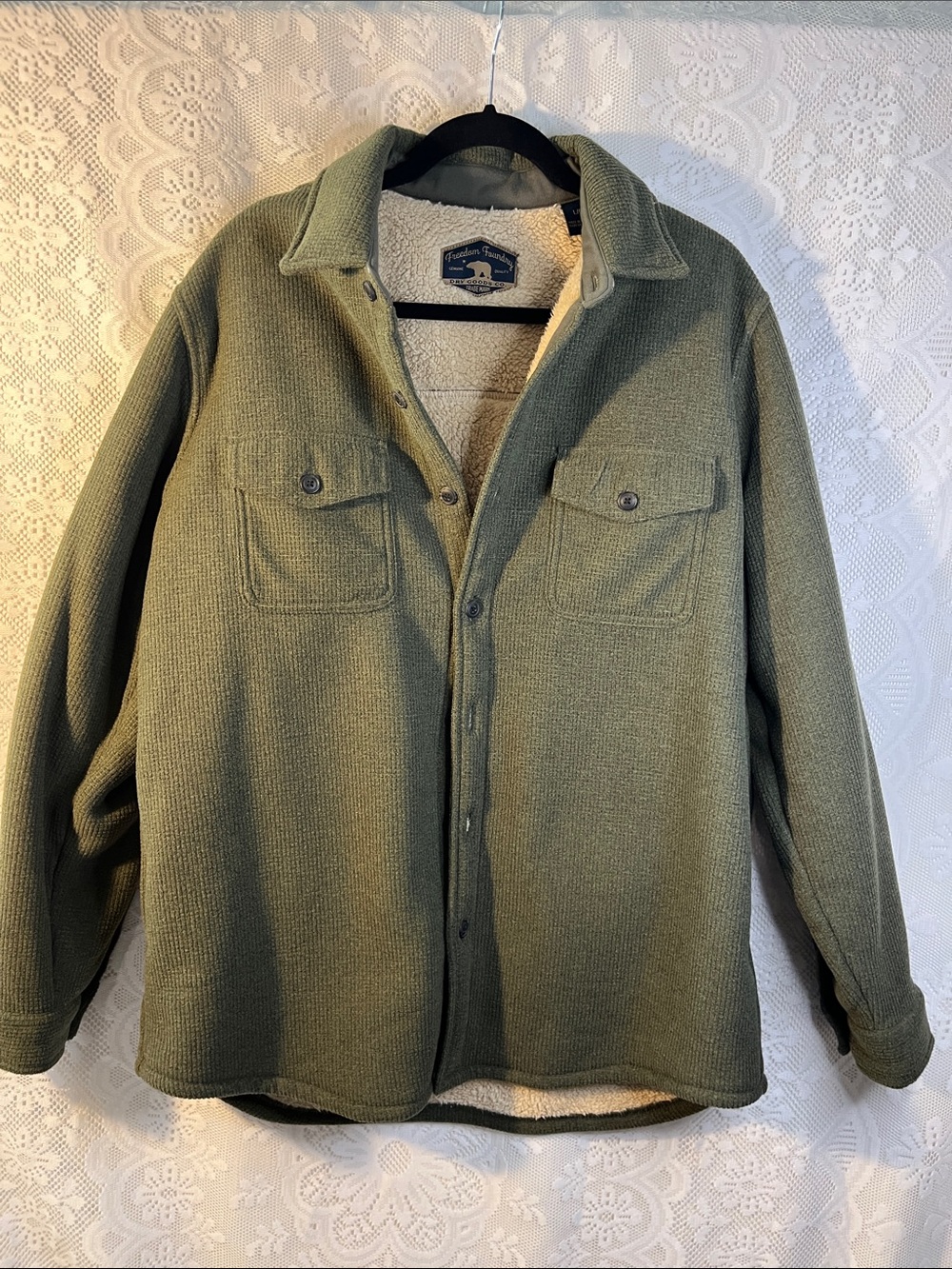Freedom Foundry Waffle Sherpa lined Shacket L